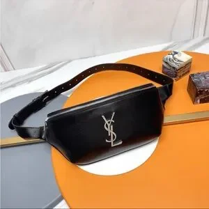 Yves Saint Laurent Black Leather Belt Bag